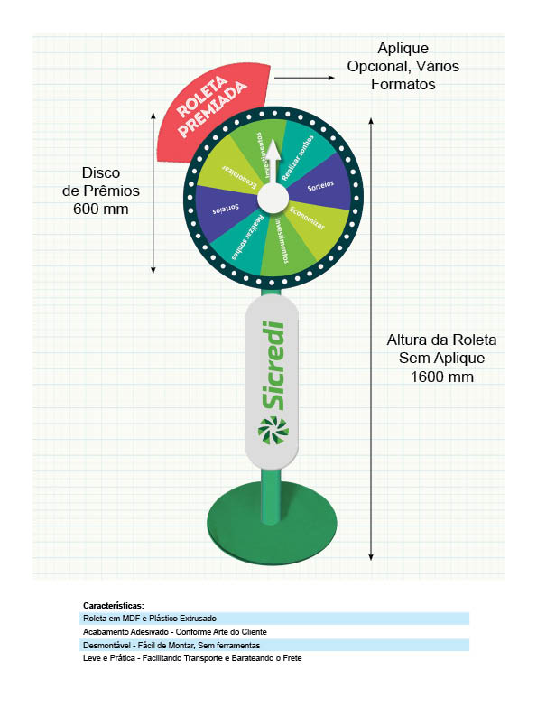 Roleta em acrílico - Line Brindes