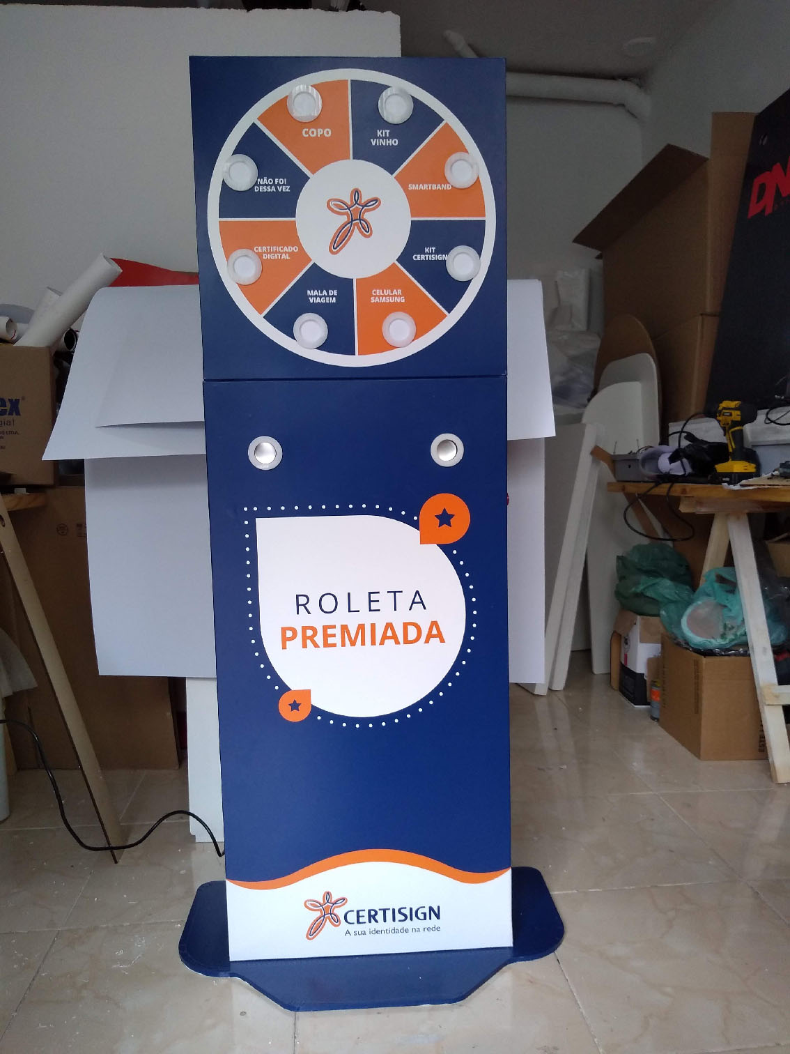 Totem Roleta De Prêmios Eventos Sorteio Brinde Divulgação