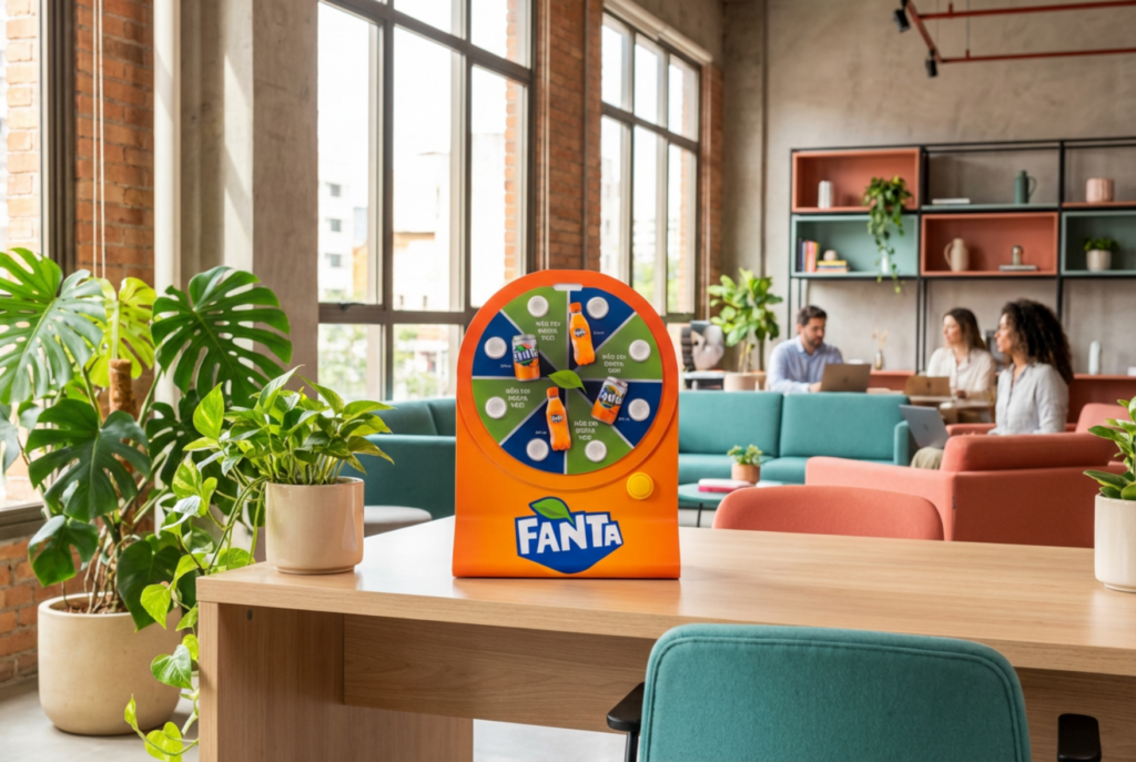 roleta de mesa laranja