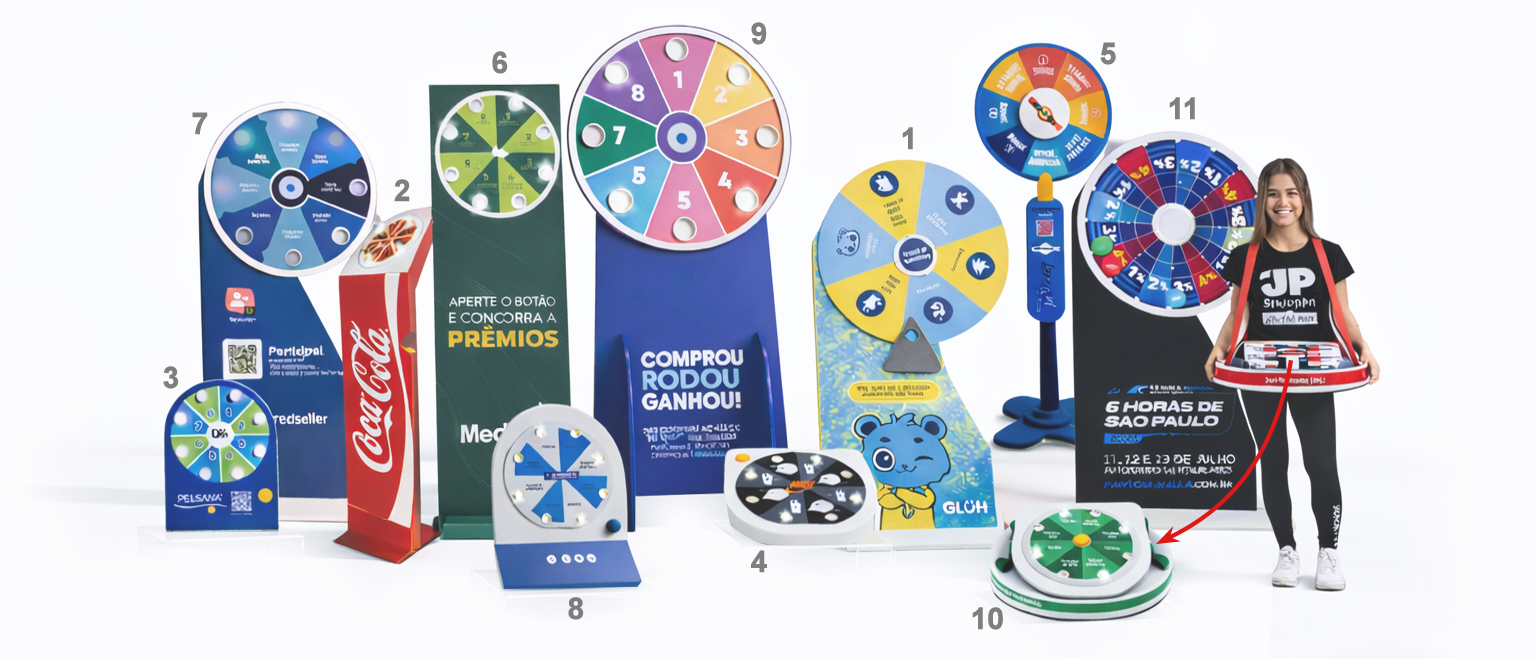 toda linha de roletas para sorteio