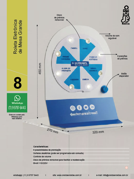 roleta de mesa para sorteio de premios