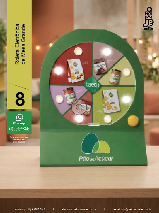 roleta sorteios em ações promocionais e ponto de venda