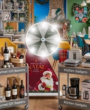 roleta do Papai Noel para sorteio de premios