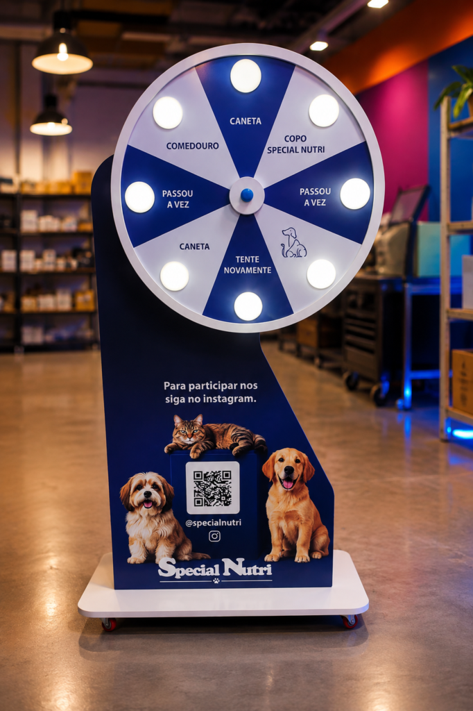 roleta para feira de produtos pet