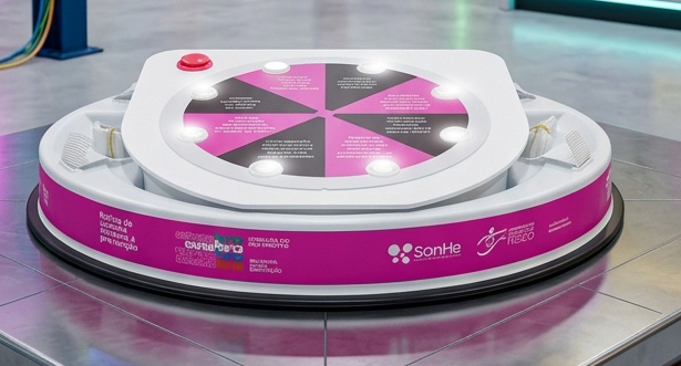 roleta eletronica para a feira Mercado Livre Experience Roleta para Sorteios na Feira