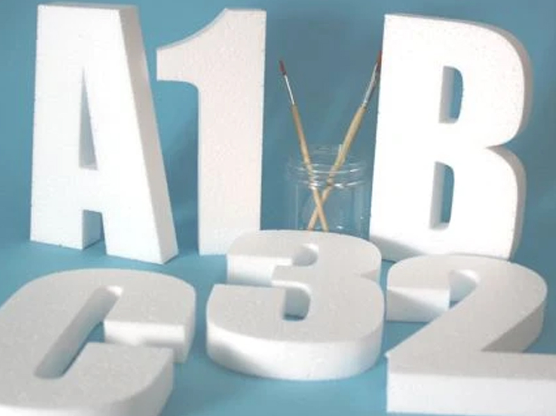 letras feitas com isopor